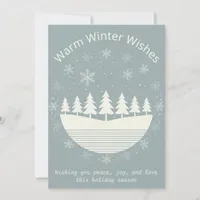 Modern Minimalist Non-Denominational Snowflake  Holiday Card