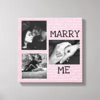 Black and White Marry Me Couple's Photo Wall Art