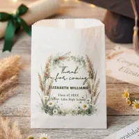 Boho Pampas Grass Daisy Botanical Graduation Favor Bag