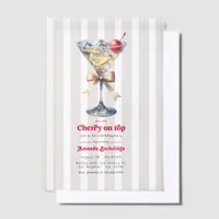 She’s the Cherry on Top Vellum Martini Birthday Invitations