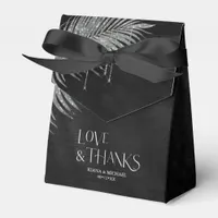 Jewel Palm Leaf Wedding Silver ID830 Favor Boxes