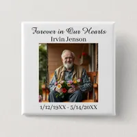 Photo & Poem | Memorial Forever in our Hearts Button