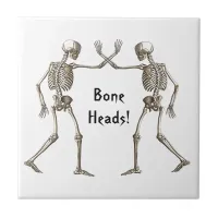 Bone Heads Skeleton Halloween Tile