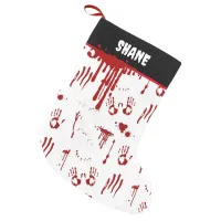 Bloody Handprints Blood Spattered Horror Fan Small Christmas Stocking