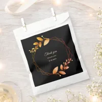 Boho autumn botanical gold frame wedding favor bag