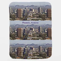 Downtown View of Phoenix, Arizona Baby Blanket