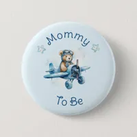 Sweet Little Boy on the Way Baby Shower Button