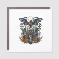 Cottagecore Butterflies Bats N Mushroom Moon Gobli Car Magnet