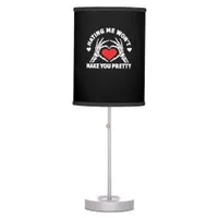 Hating Me Won't Make You Pretty Skeleton Hand Hear Table Lamp