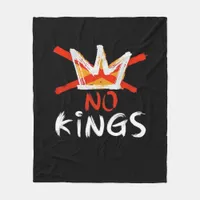 No King Funny Quote Retro Creative Style Fleece Blanket