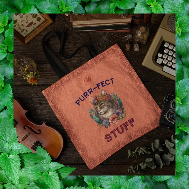 My purr-fect stuff tote bag