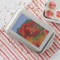 The poppy house - oil painting cake pan