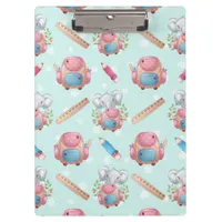 Back to School Elephant Pattern Clipboard