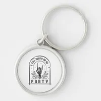 Till Death Do Us Party Retro Bachelorette Design Keychain