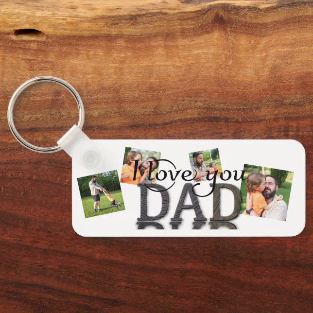 I love you dad, photo collage mug keychain