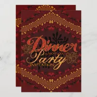 Rustic Tropical Dinner Party Invitations