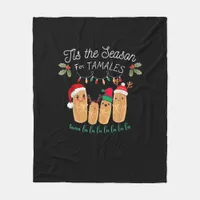 Tis Season For Tamales Mexican Christmas Modern Fleece Blanket