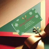 Large Rustic Snowflake Christmas Label