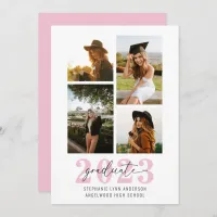 Graduate Photo Collage | Pink Year Of Announcement