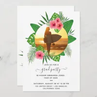 Exotic Tropical Island Graduation Party Invitation