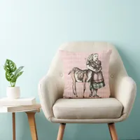 Alice and the Fawn Throw Pillow