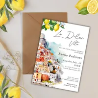 La Dolce Vita Italian Bridal Shower  Invitation