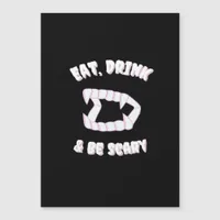 Eat Drink Be Scary Vampire Minimalist Style