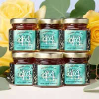 Elegant 44th Turquoise Wedding Anniversary Honey Jar Favors