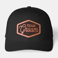 Simple Minimalist Elegant Team Groom Leather Patch Hat