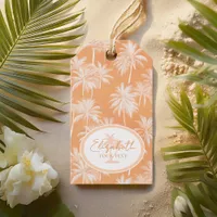 Hawaiian Palm Tree Silhouette Pattern Tacao ID1093 Gift Tags