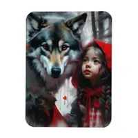 Little Red Riding Hood and Wolf  Magnet