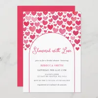 Showered with Love Valentines Day Bridal Shower Invitation