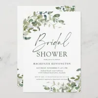 Elegant Eucalyptus Ivy Bridal Shower  Invitation