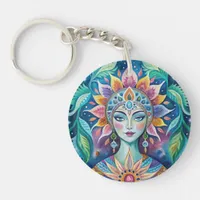 Boho Colorful Goddess Keychain