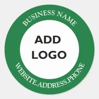 Personalized Business Logo    Classic Round Sticker