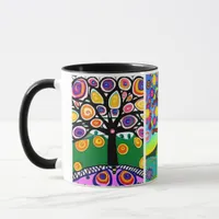 Colorful Trees | Folk Art | Whimsical AI Art Mug