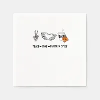 Peace And Pumpkin Spice, Halloween Skeletons Class Napkins