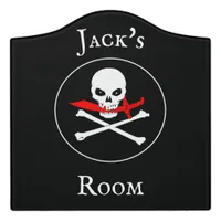 Personalized Pirate Jolly Roger Door Sign