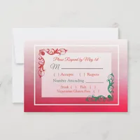 Winter Wedding  Wedding RSVP card