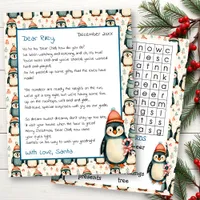 Cute Personalized Letter from Santa | Word Search
