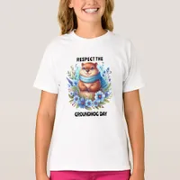 Over Rated? Watercolor Celebrating Groundhog Day  T-Shirt