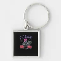 F Caw F Funny Chicken Classic Simple Clean Style Keychain