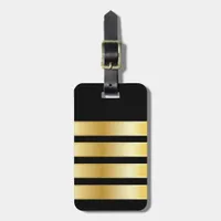 Airline Captain's Epaulette Gold Bands Luggage Tag