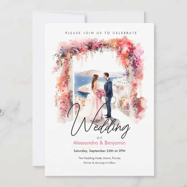 Wedding Day in Watercolor | Wedding Invitation