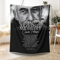 In Loving Memory Custom Text & Photo Memorial Fleece Blanket