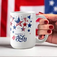 Happy 4th of July Hanging Stars ID1103 Coffee Mug