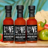 Gothic Red Rose Love at First Bite Wedding Hot Sauces