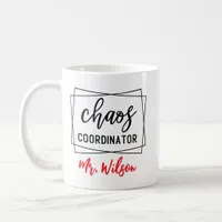 Chaos Coordinator Notebook – Funny Teacher Quote Coffee Mug