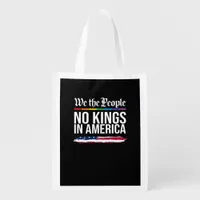 No Kings Day Classic Patriotic Style Grocery Bag