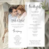 Elegant Photo Overlay Script Wedding Program